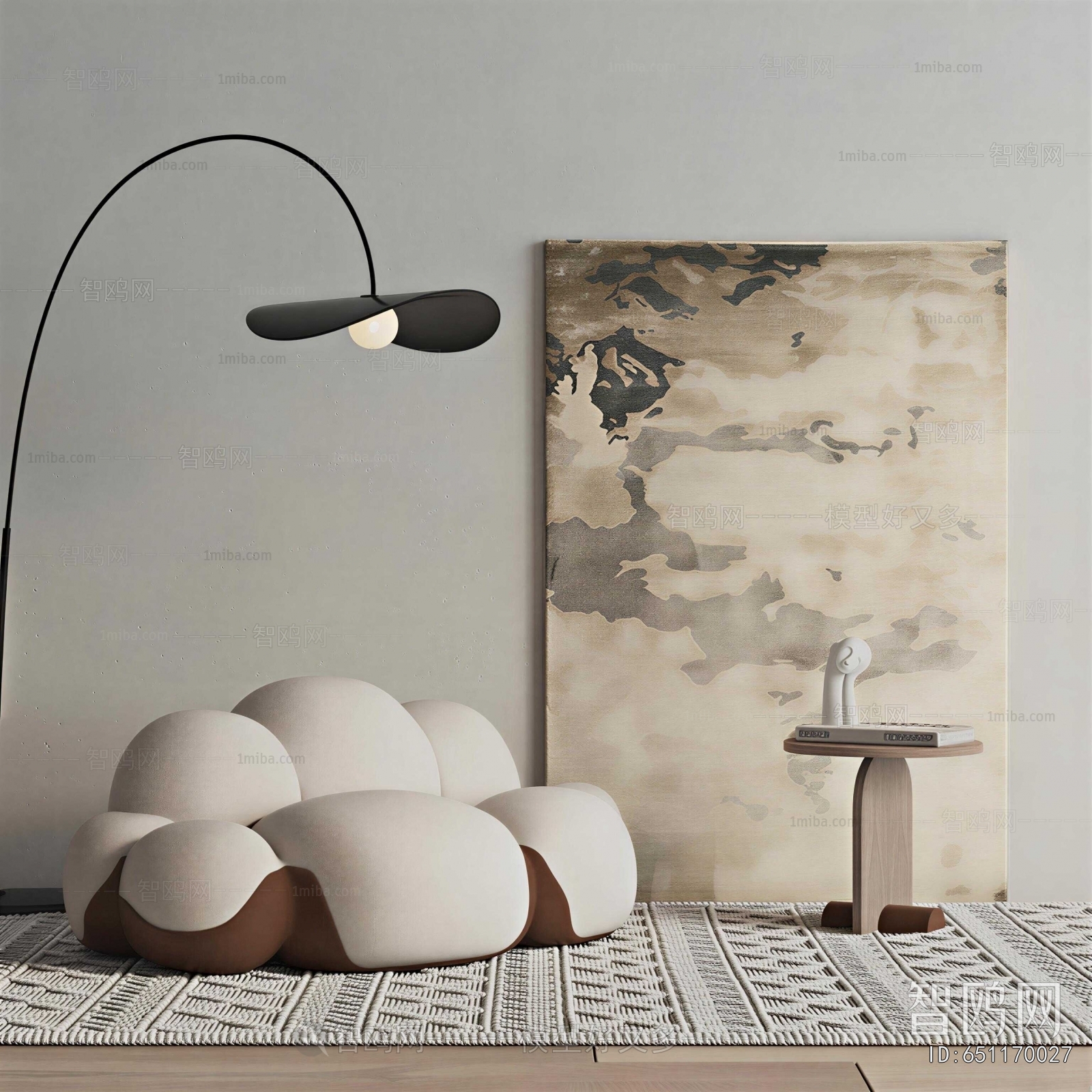 Wabi-sabi Style Single Sofa