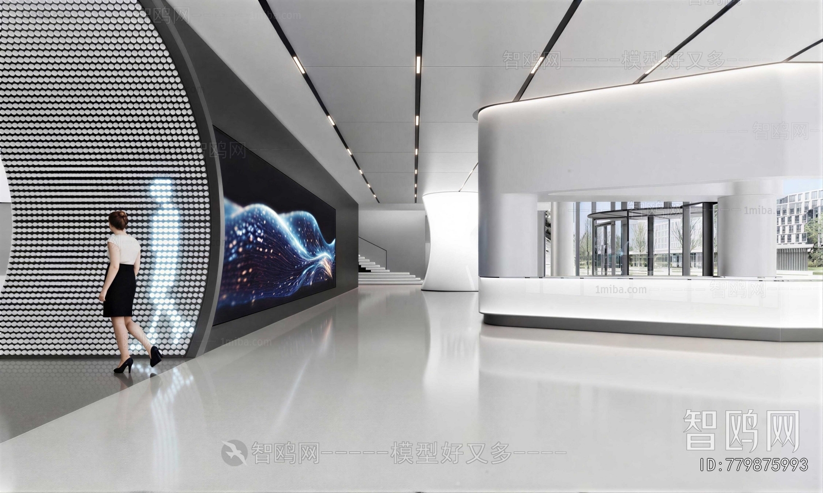 Modern Office Reception Desk