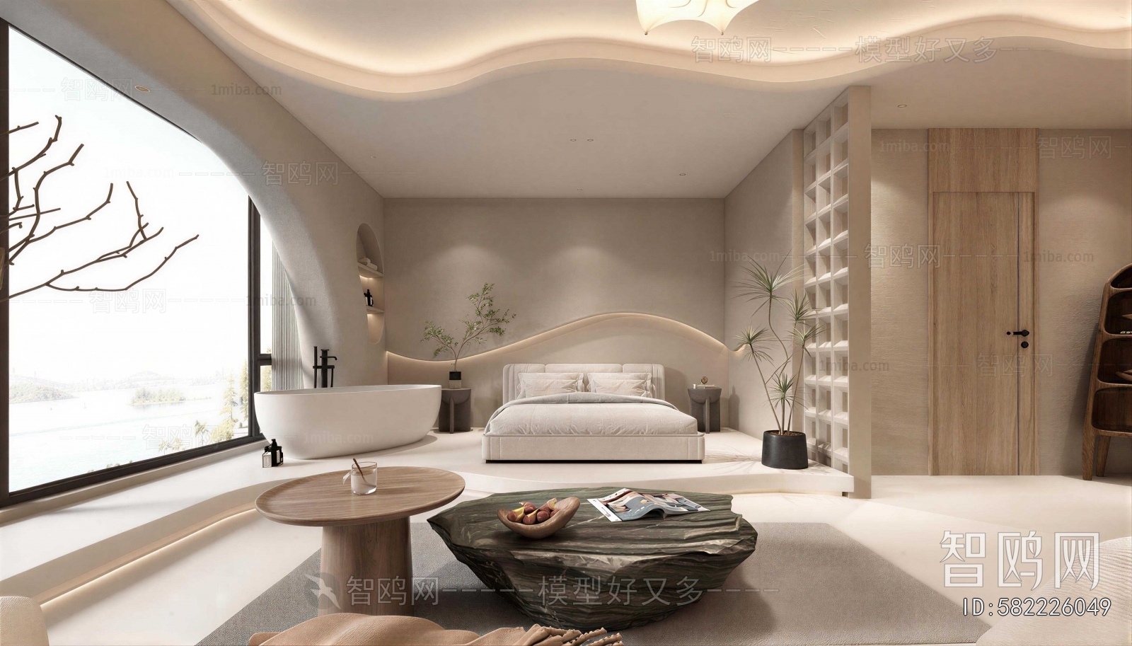 Wabi-sabi Style Bedroom