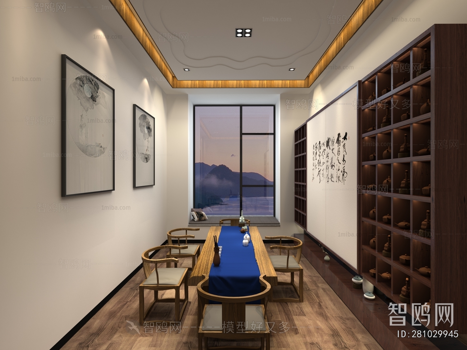 New Chinese Style A Living Room