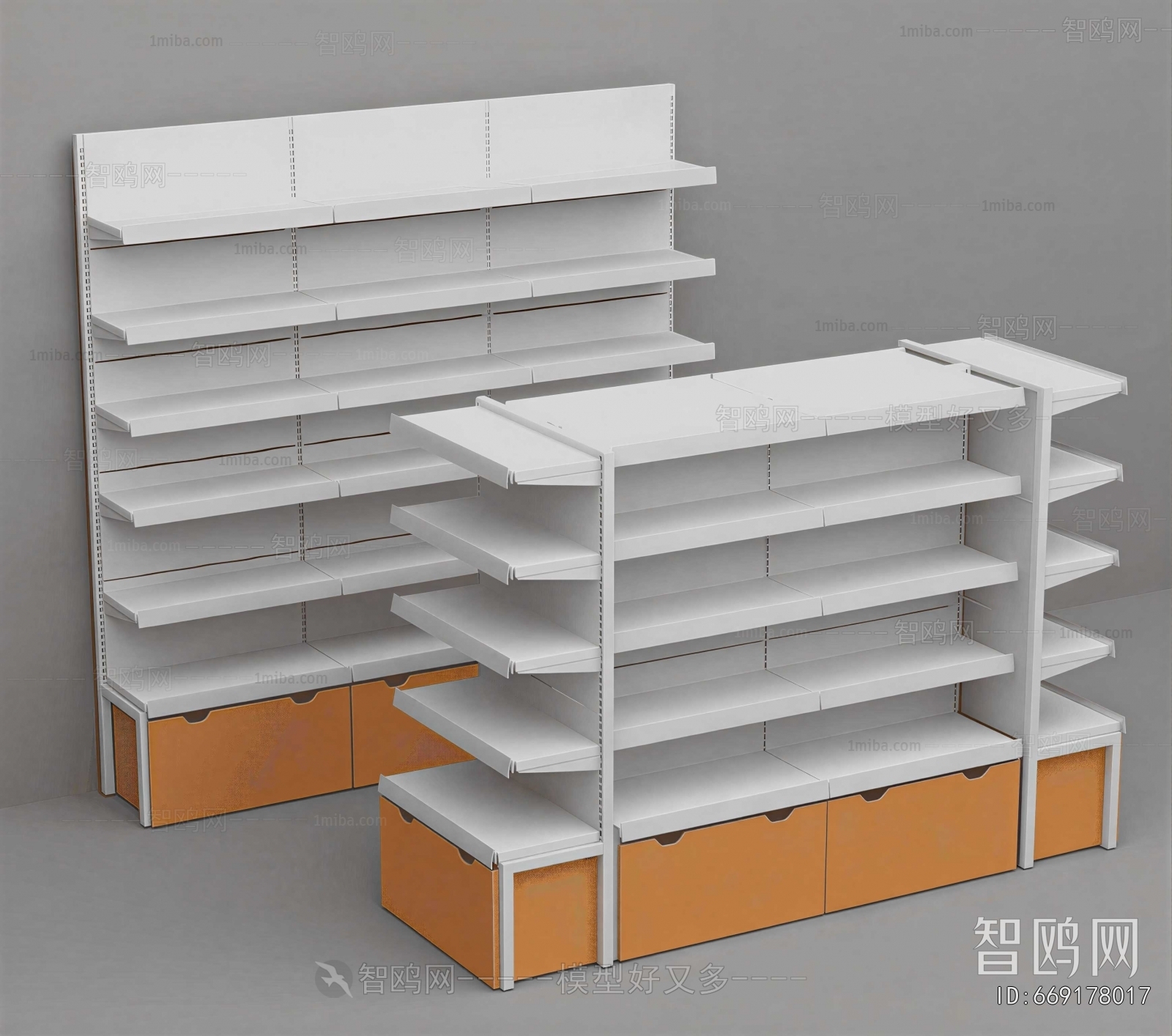 Modern Supermarket Shelf