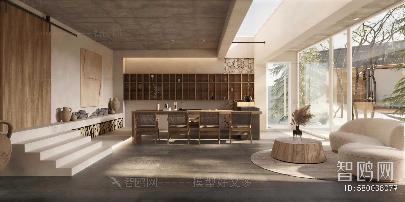 Wabi-sabi Style Dining Room