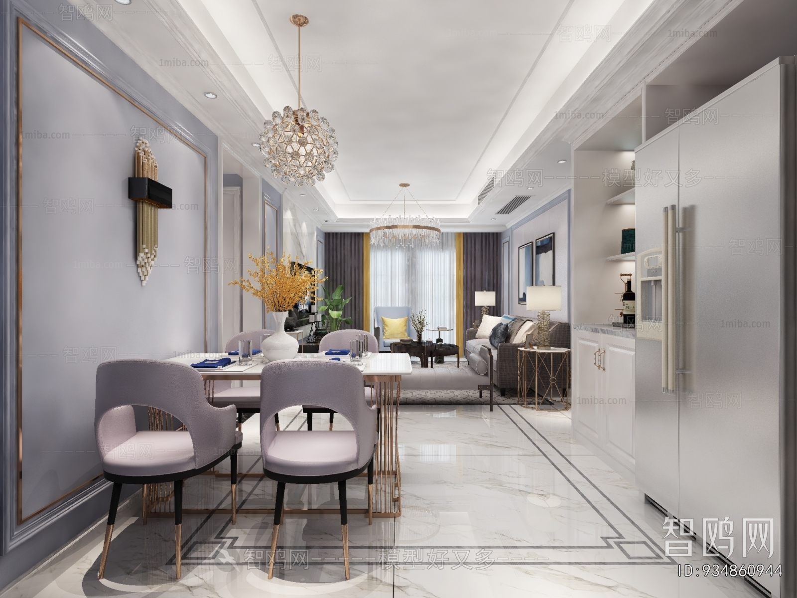 Simple European Style A Living Room