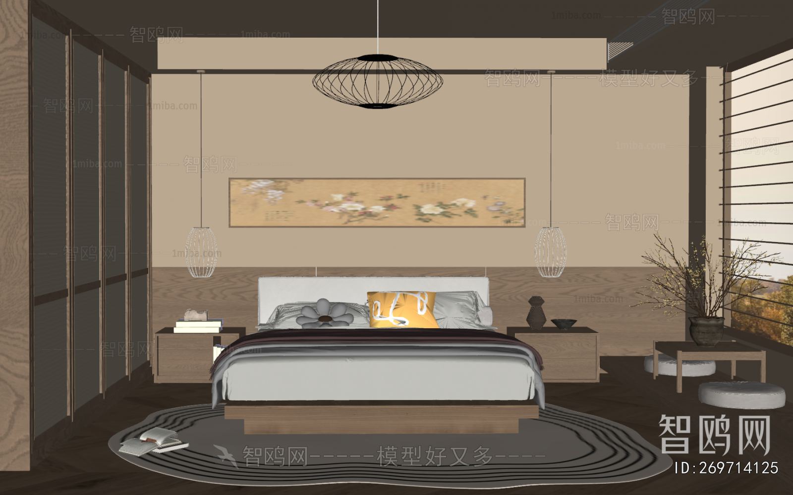 New Chinese Style Bedroom