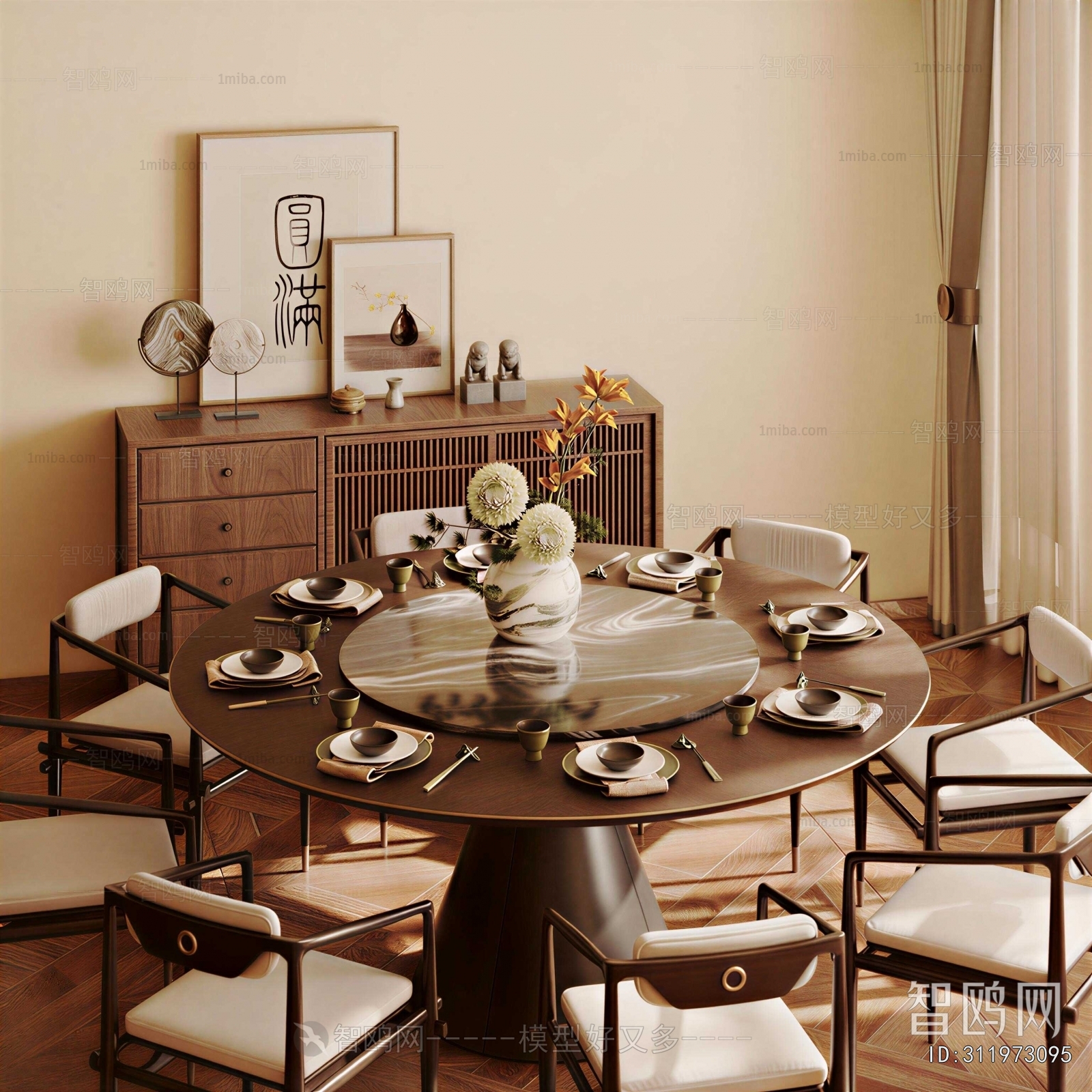 New Chinese Style Dining Table And Chairs