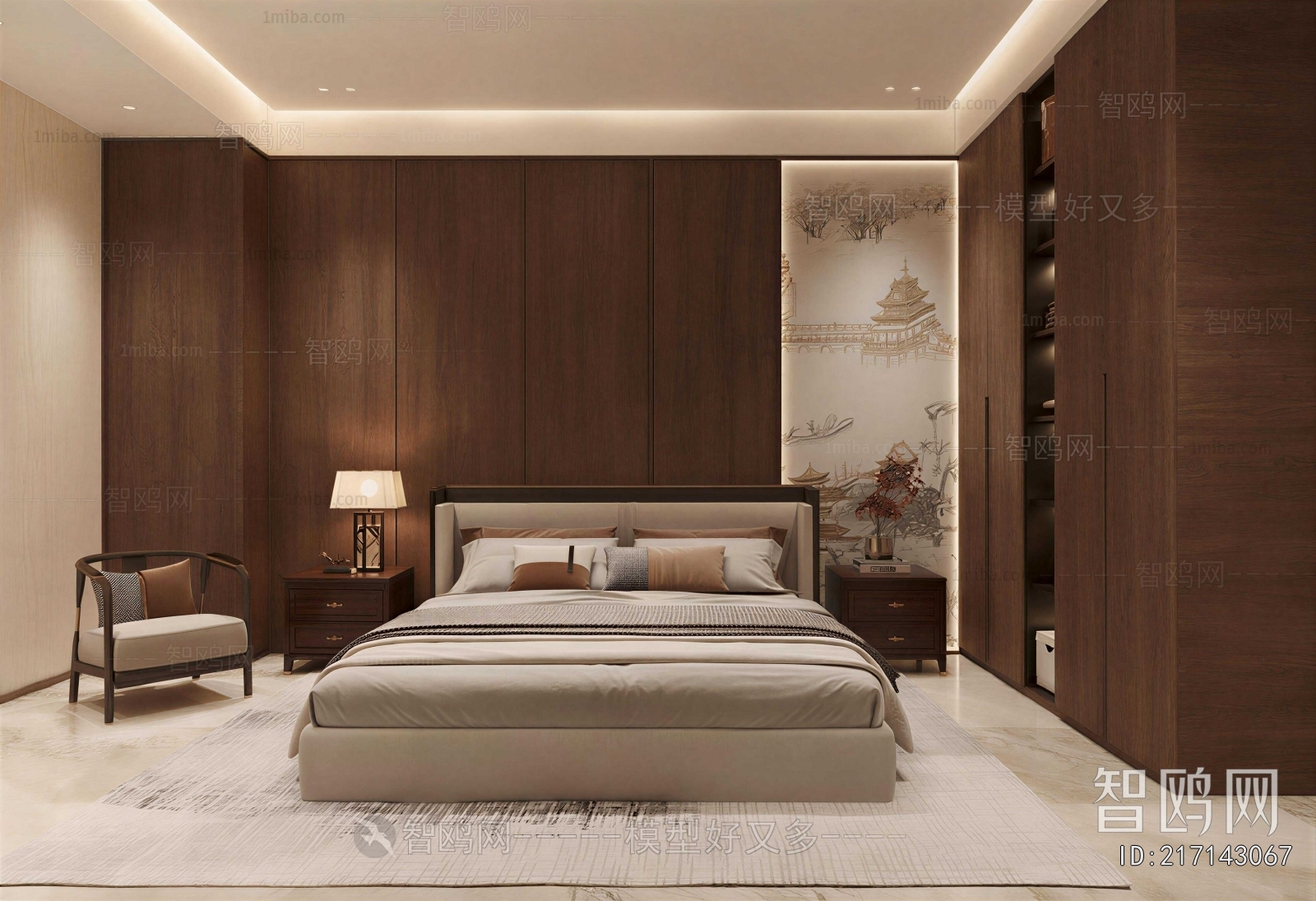 New Chinese Style Bedroom