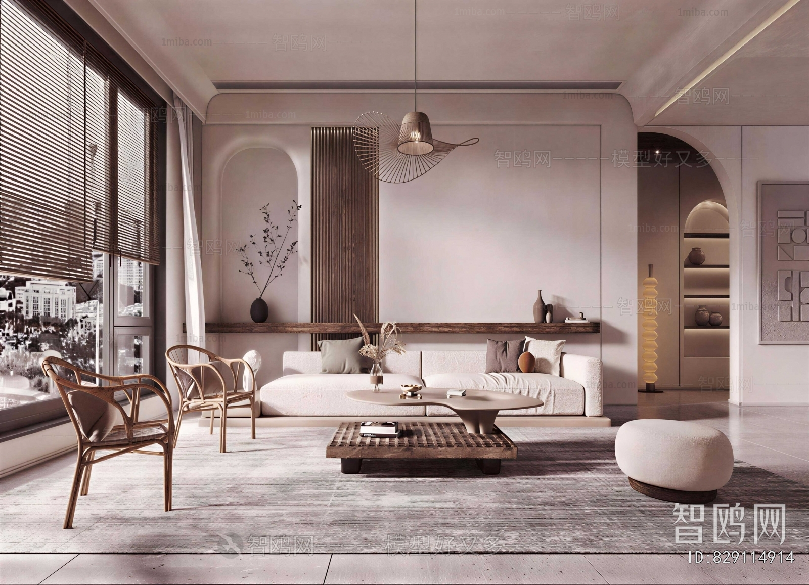 Wabi-sabi Style A Living Room