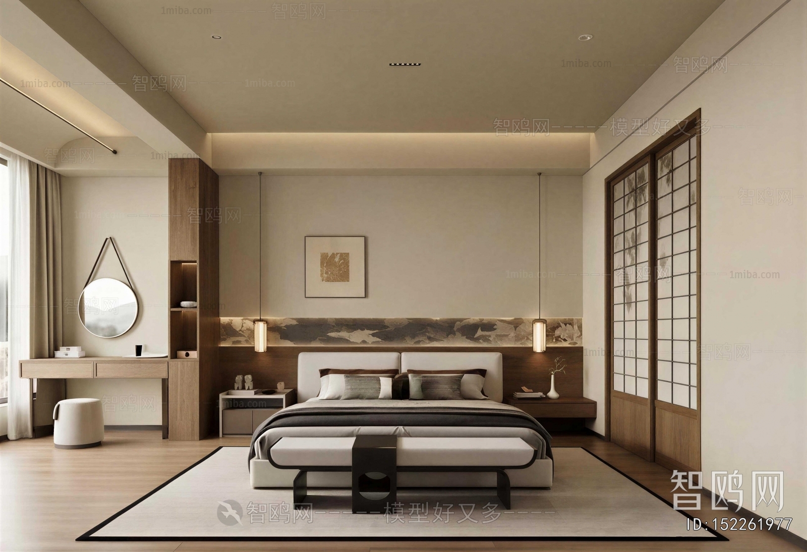 New Chinese Style Bedroom