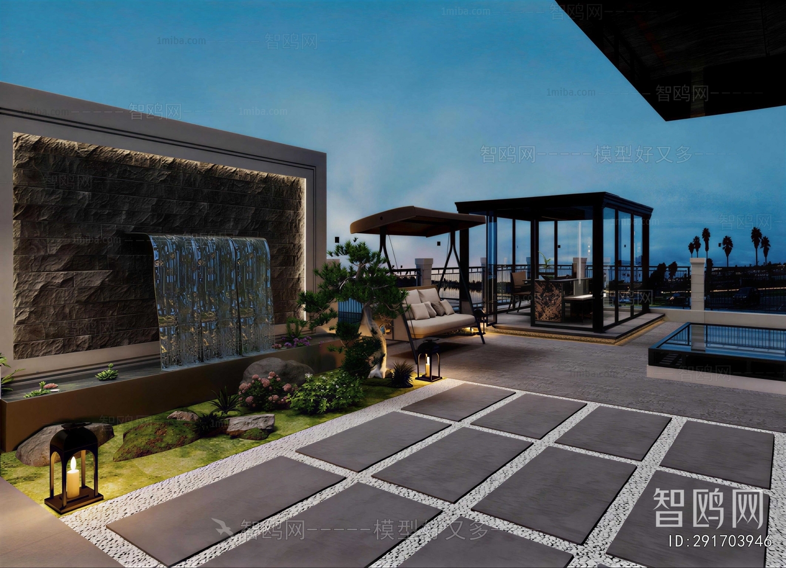 Modern Courtyard/landscape