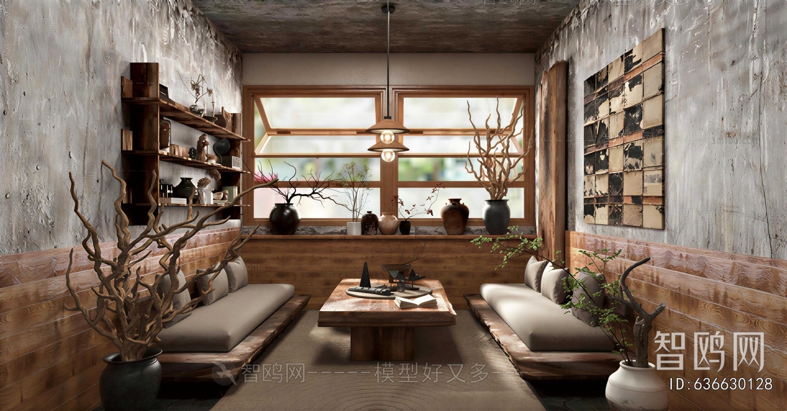 Wabi-sabi Style A Living Room