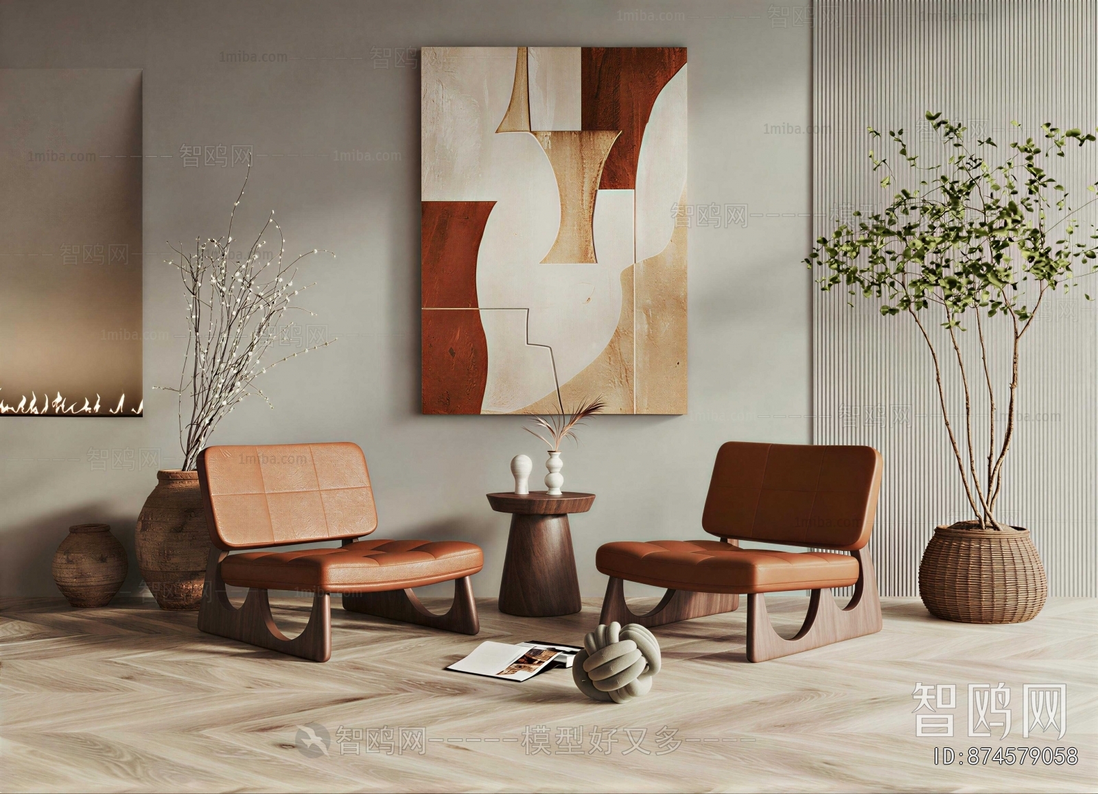 Wabi-sabi Style Lounge Chair