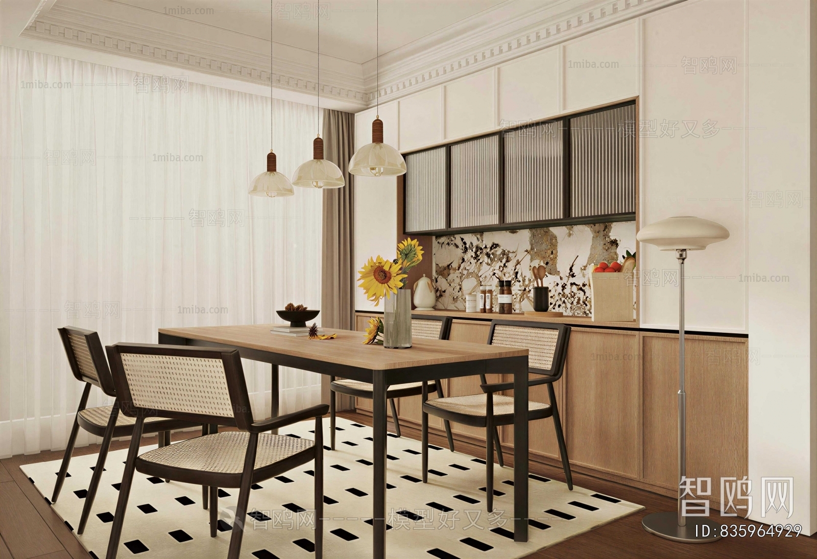 Wabi-sabi Style Dining Room