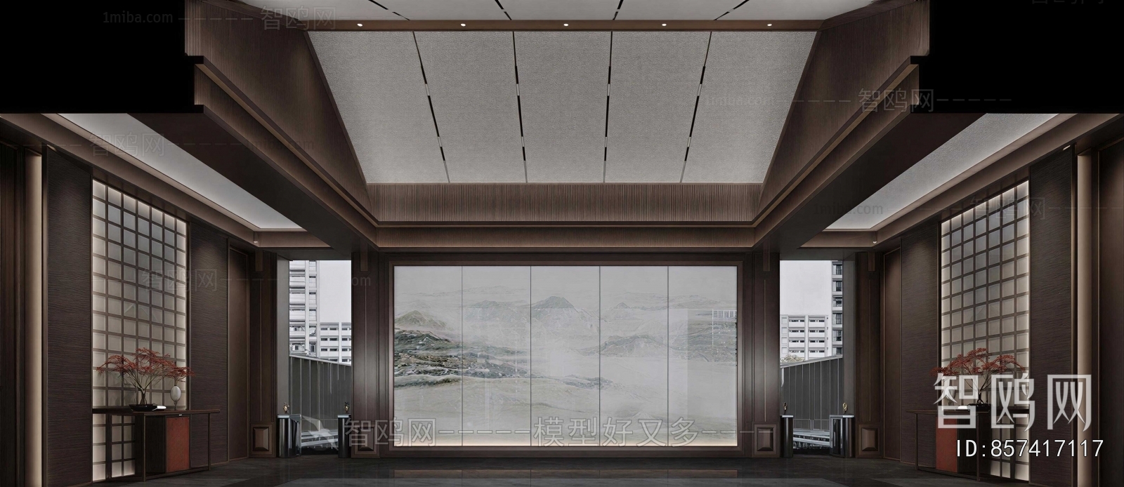 New Chinese Style Real Estate Sales Office