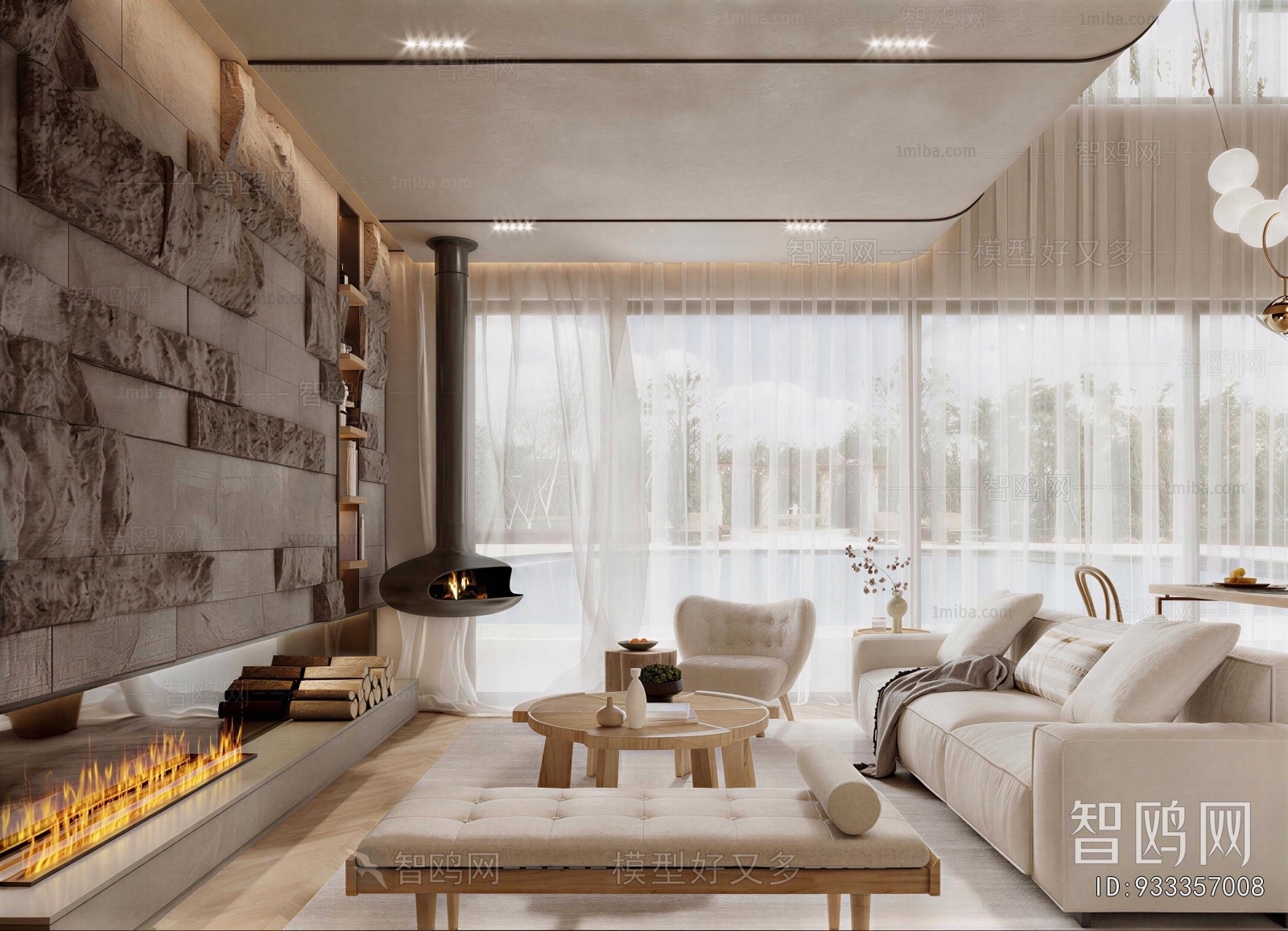 Wabi-sabi Style A Living Room