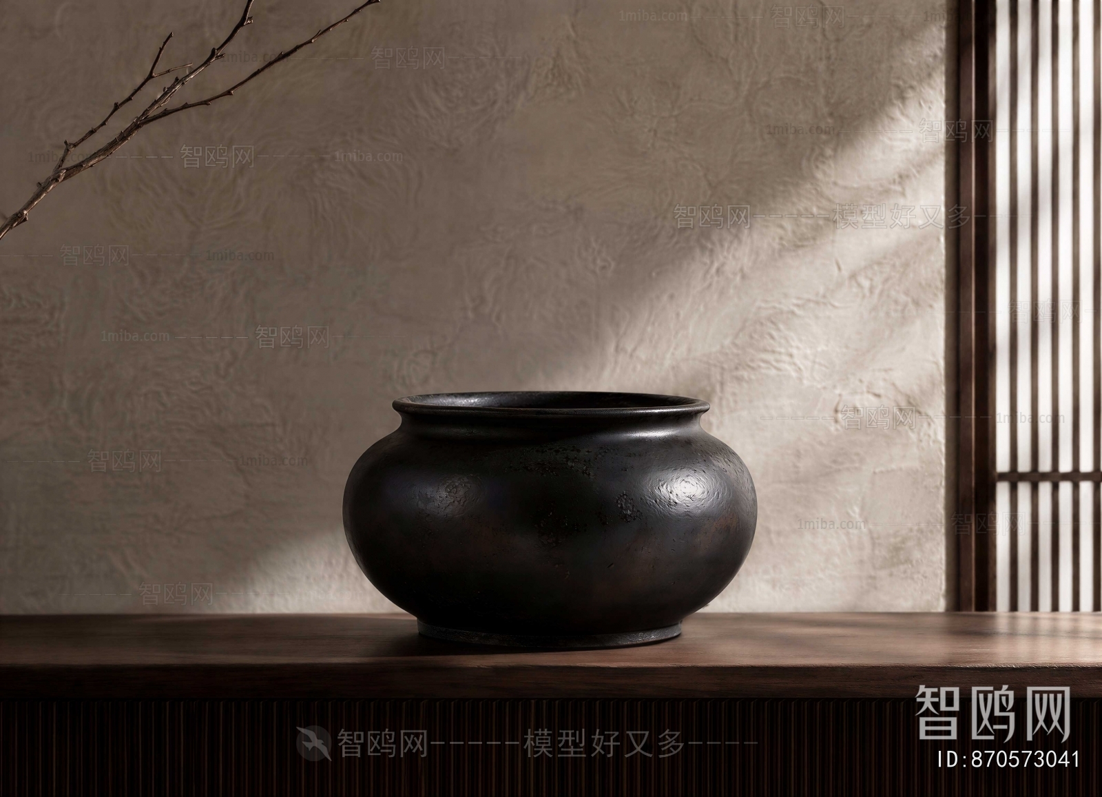 Wabi-sabi Style Clay Pot