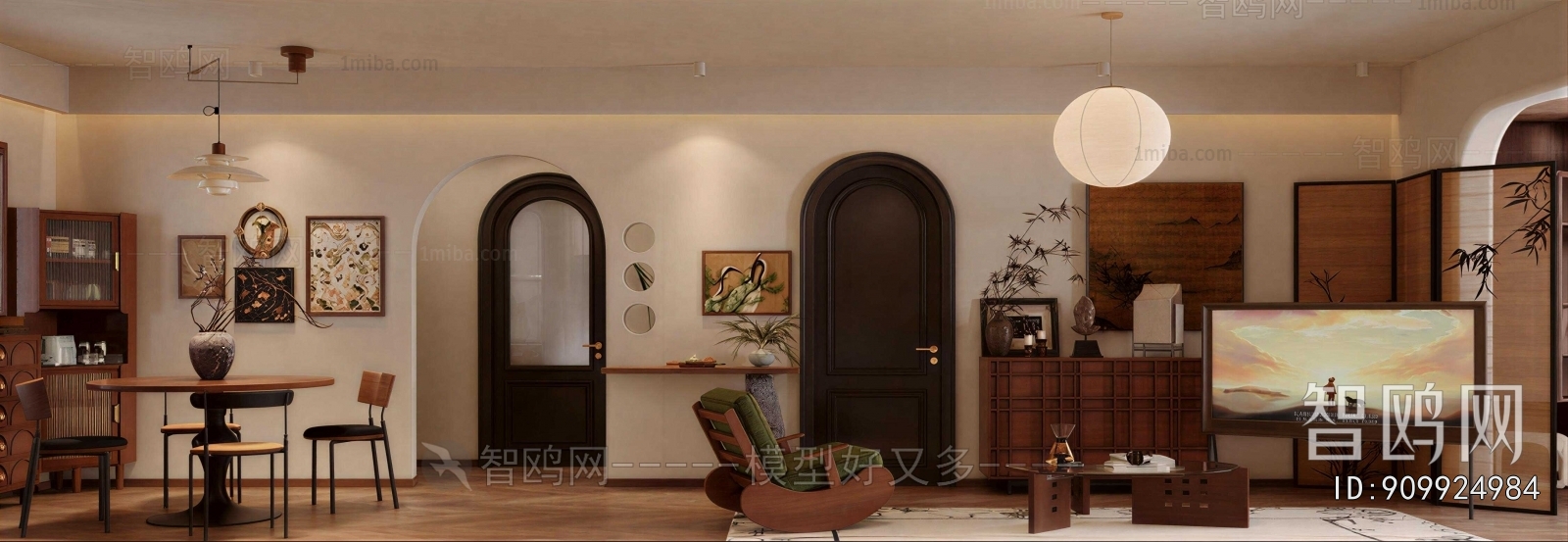 Wabi-sabi Style A Living Room