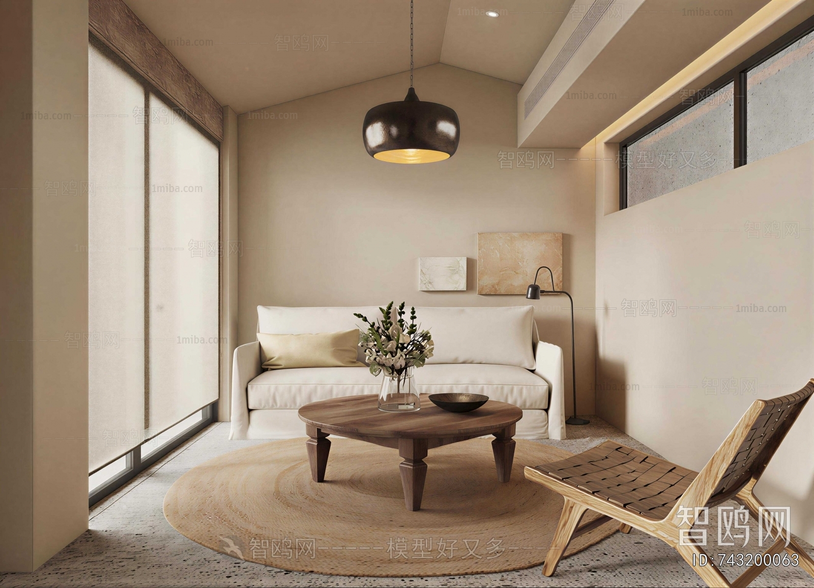 Wabi-sabi Style A Living Room