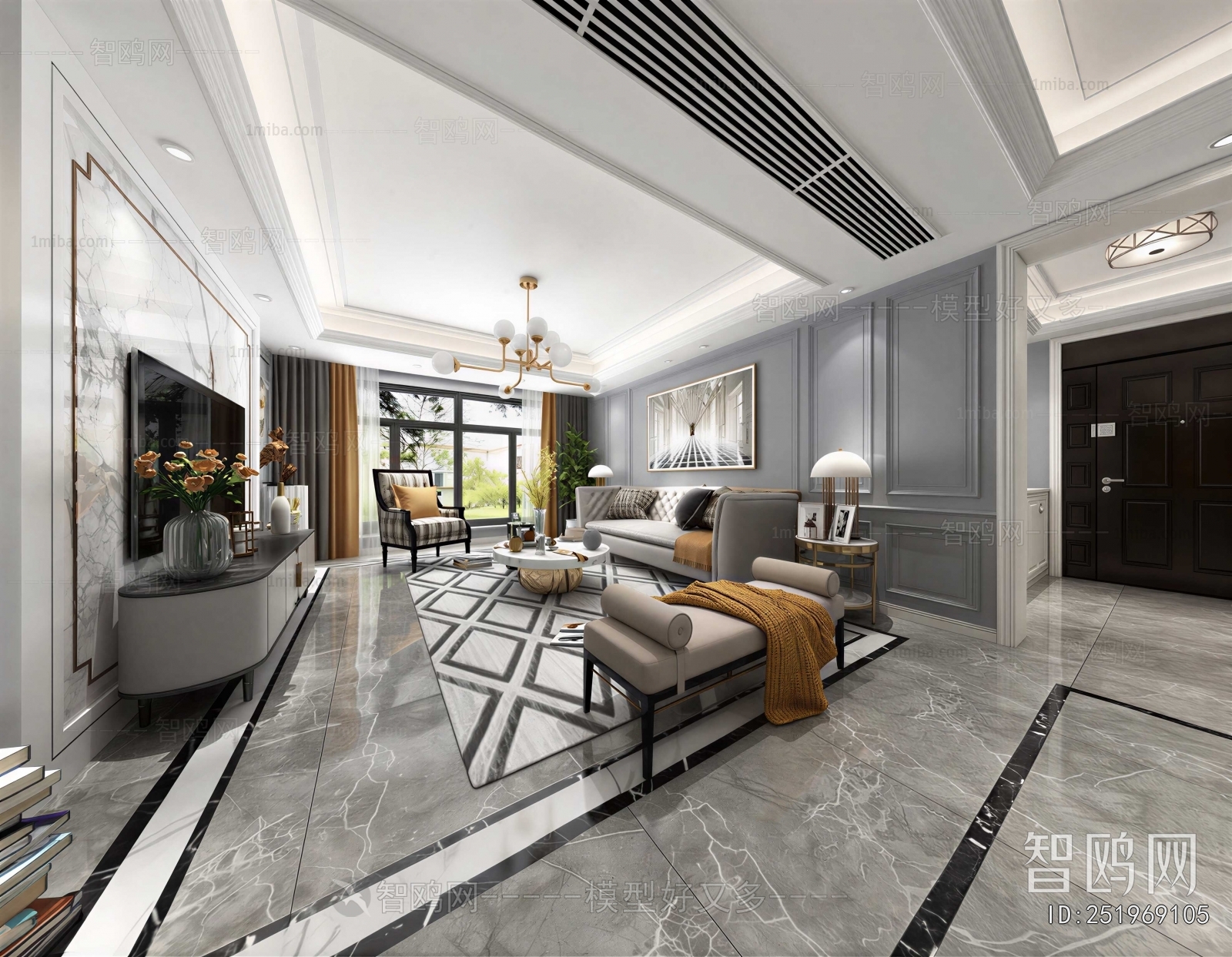 American Style A Living Room
