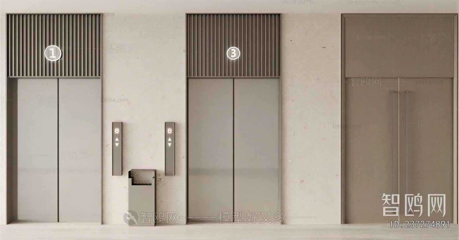 Modern Office Elevator Hall