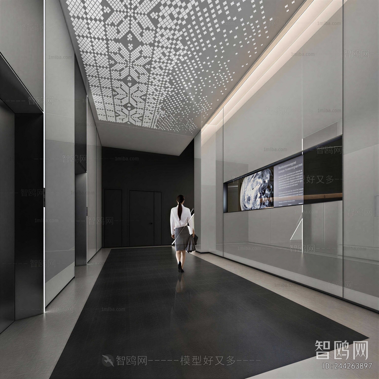 Modern Office Elevator Hall