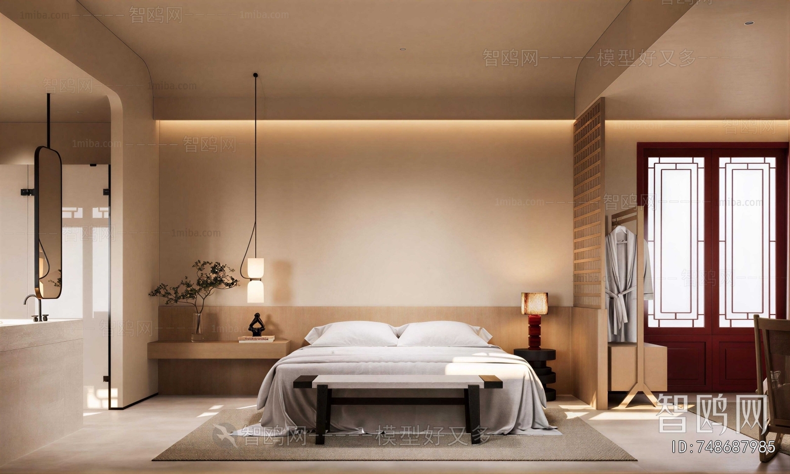 New Chinese Style Bedroom