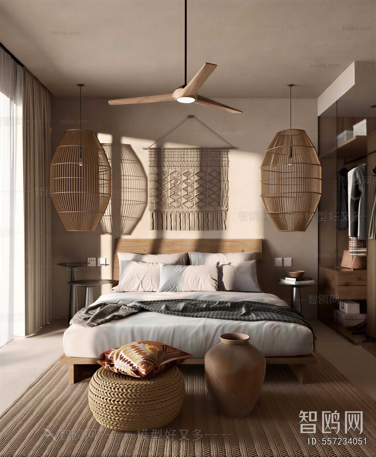Wabi-sabi Style Bedroom