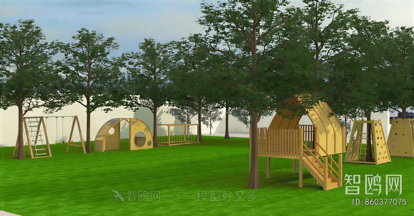 Modern Outdoor Space In Kindergarten