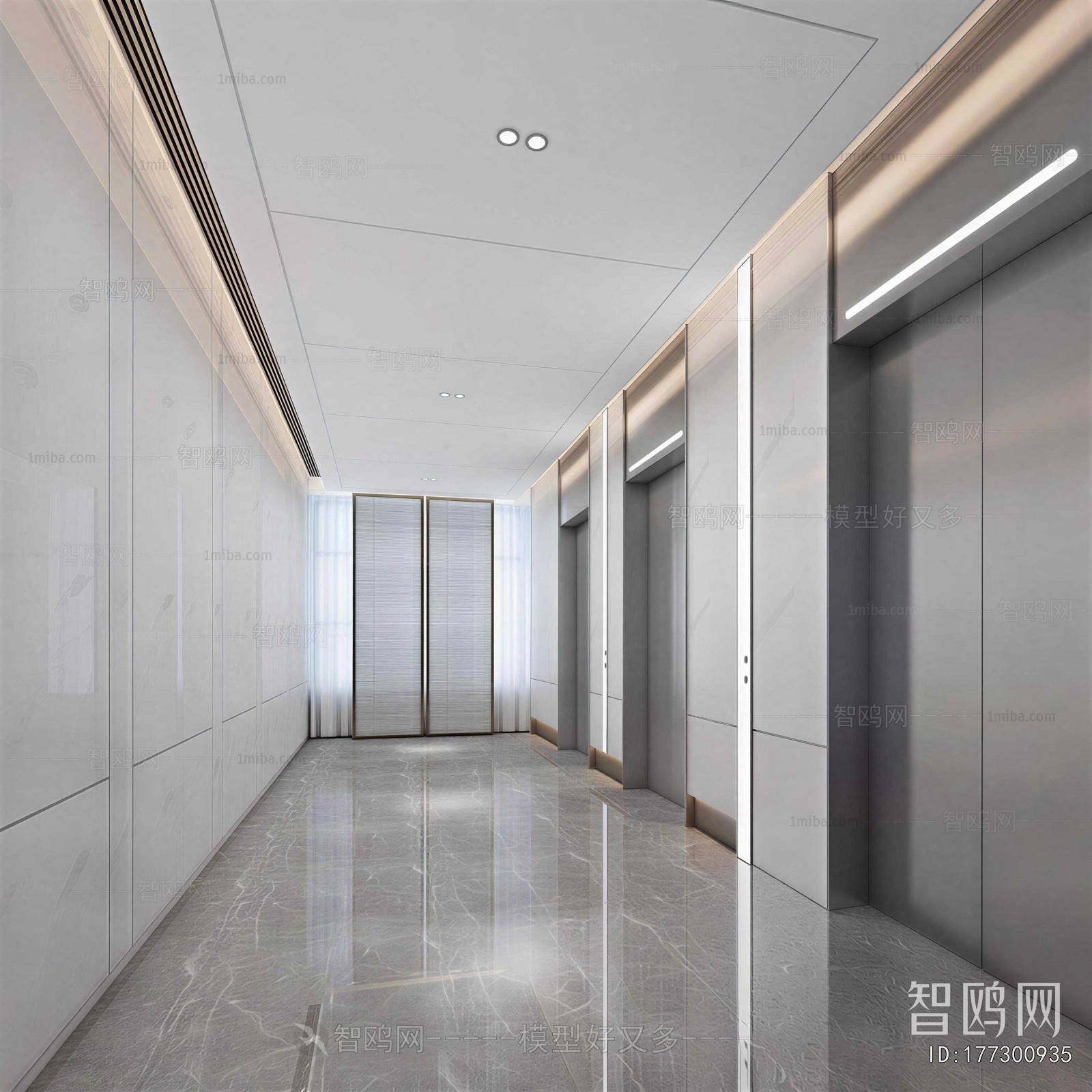 Modern Office Elevator Hall
