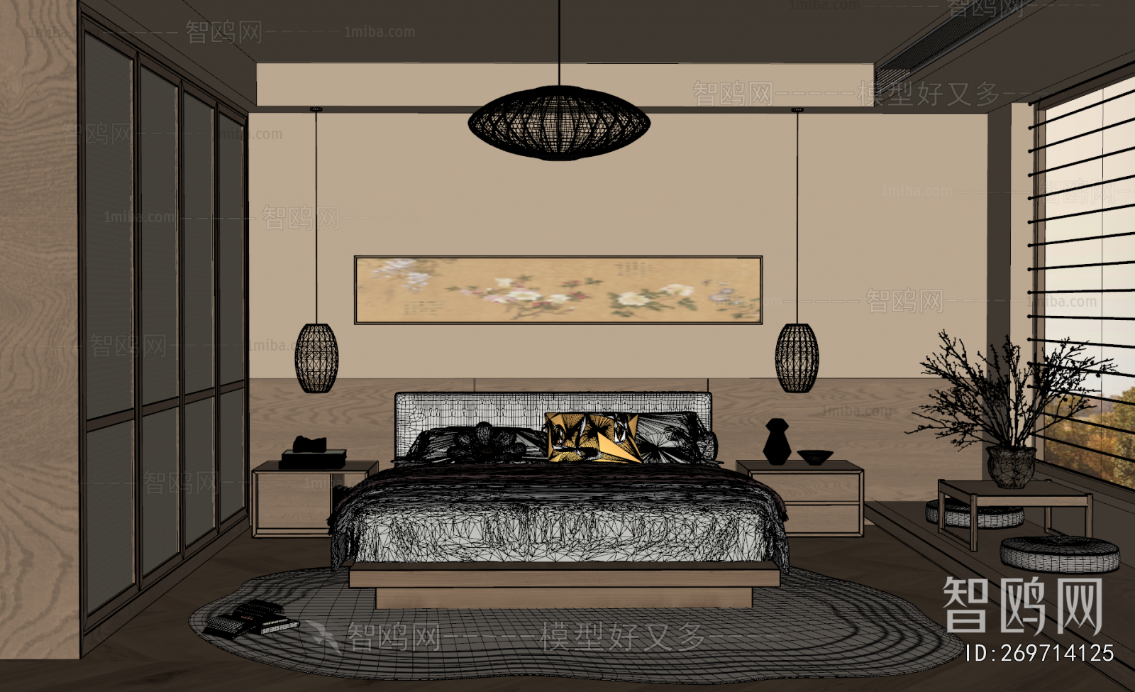 New Chinese Style Bedroom