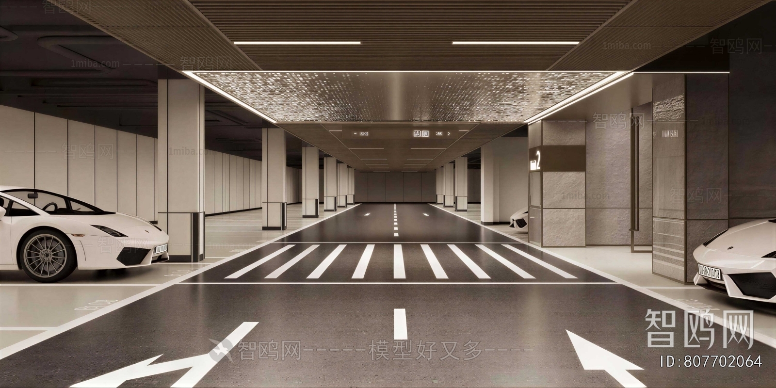 Modern Underground Parking Lot