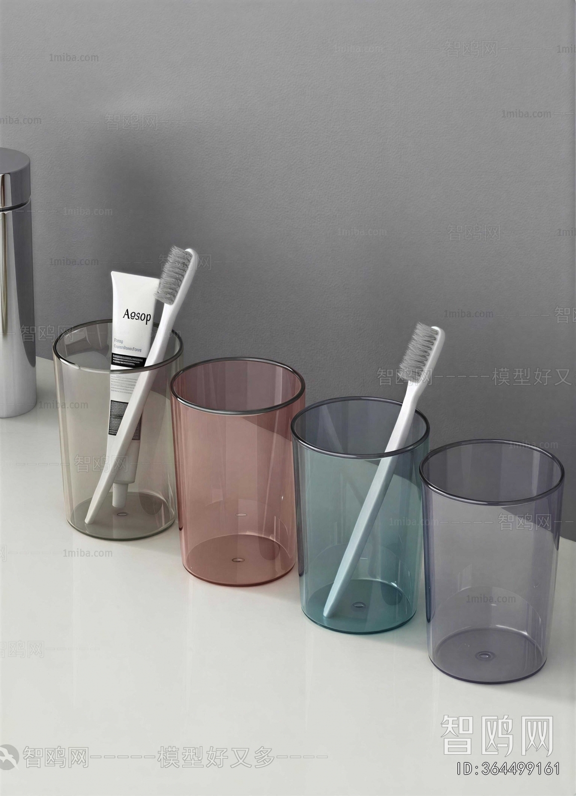 Modern Toothbrush And Toothpaste