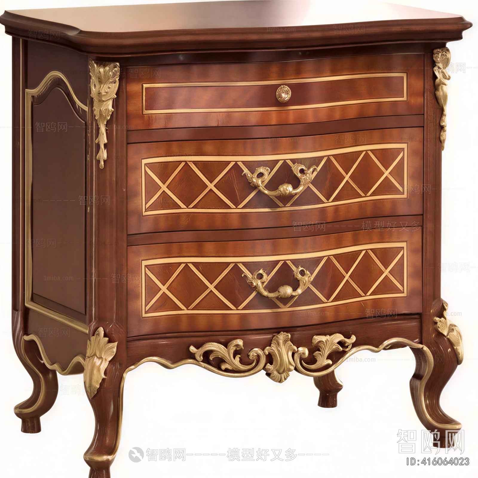 European Style Bedside Cupboard