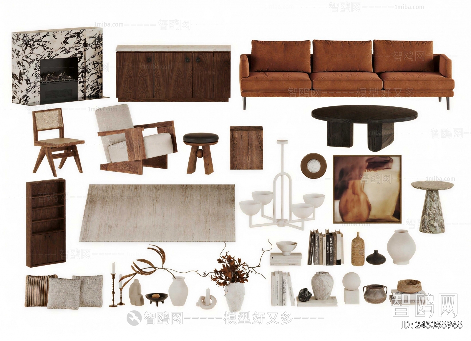 Wabi-sabi Style Sofa Combination
