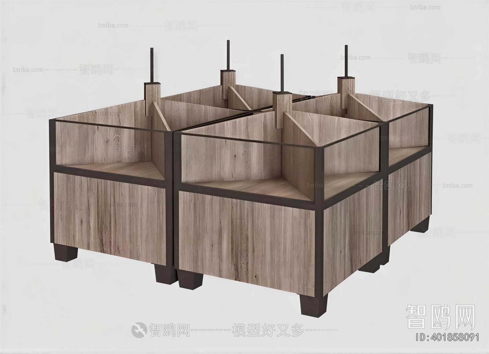 Industrial Style Supermarket Shelf