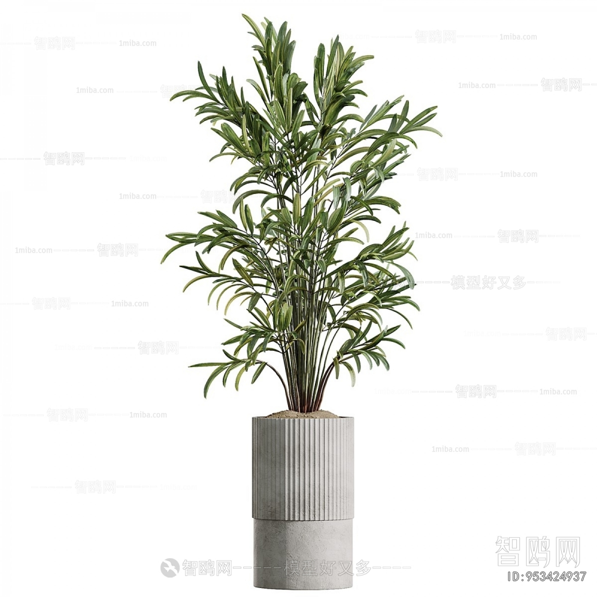 Modern Ground Green Plant Potted Plants