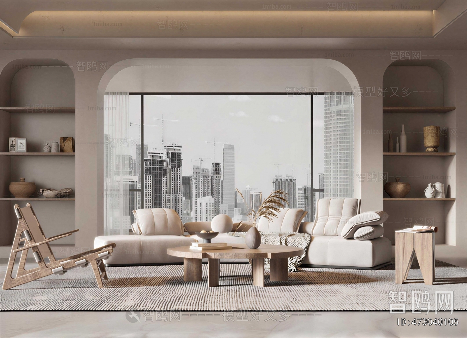Wabi-sabi Style A Living Room