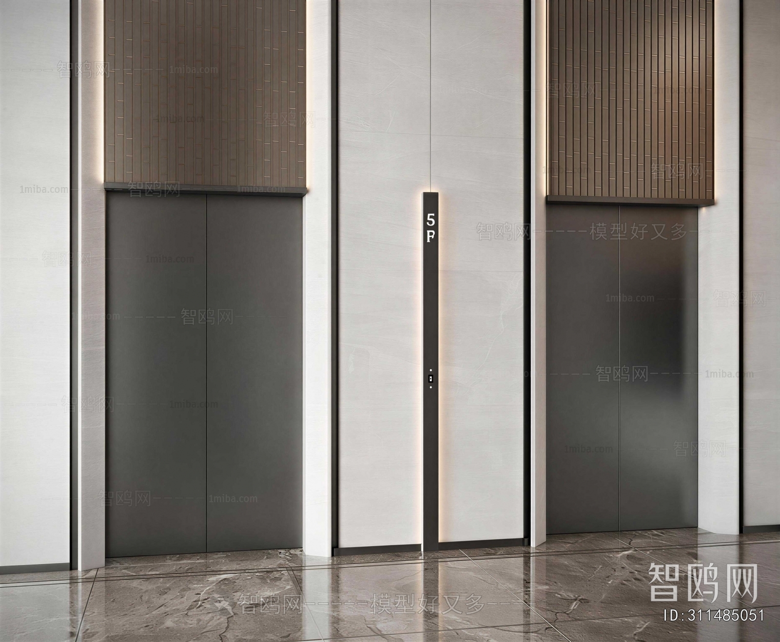 Modern Office Elevator Hall