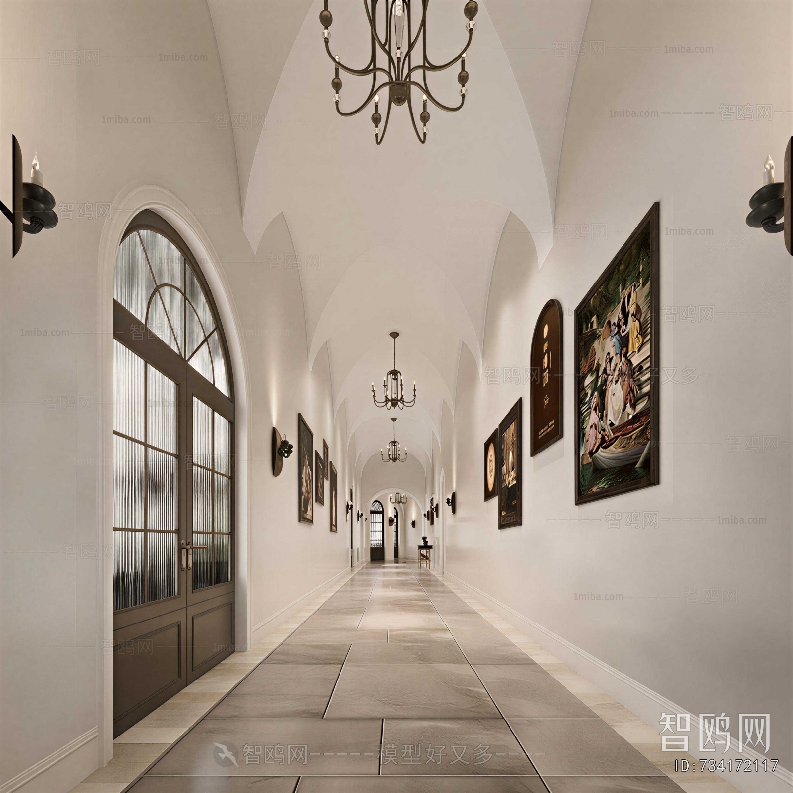 French Style Hallway