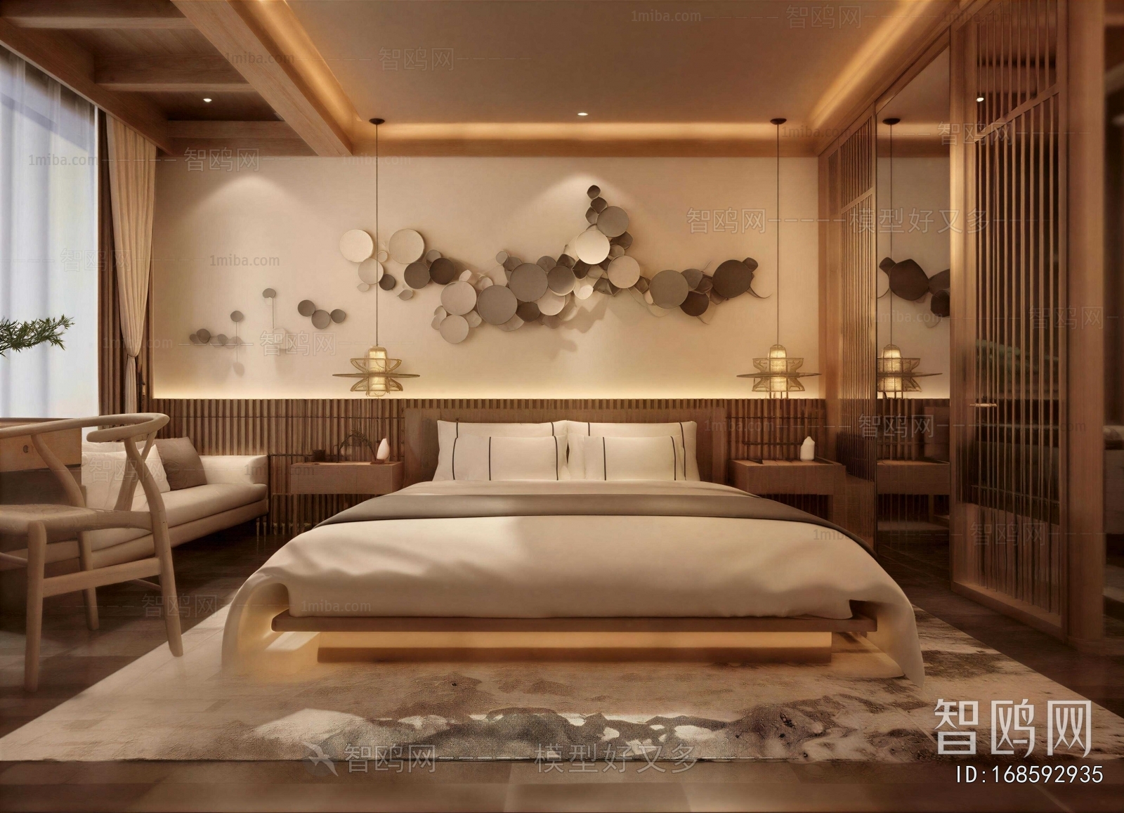 New Chinese Style Bedroom