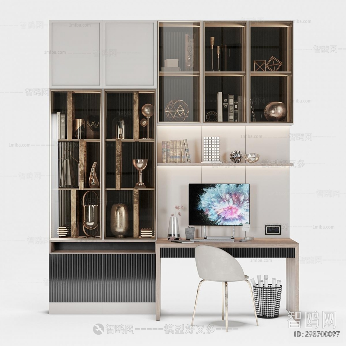 Nordic Style Computer Desk And Chair