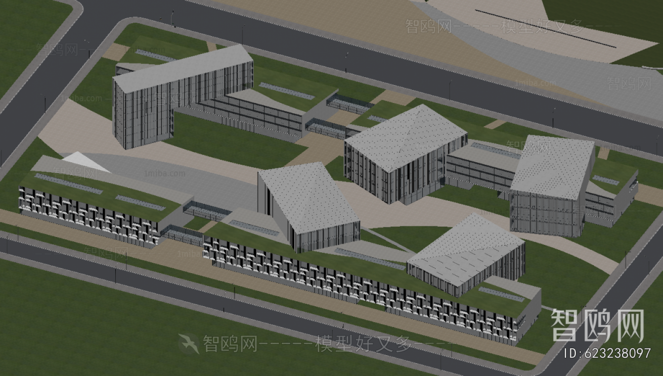 Modern Architectural Bird's-eye View Planning