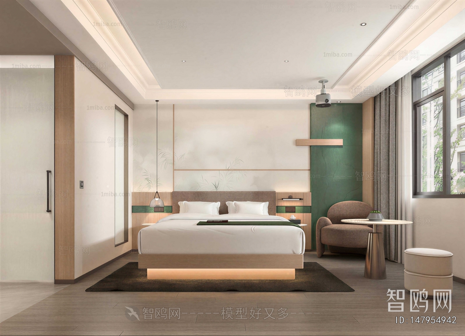 New Chinese Style Bedroom