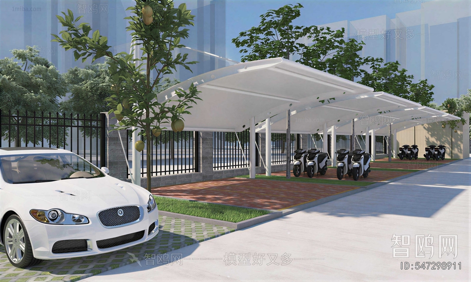 Modern Outdoor Parking Lot