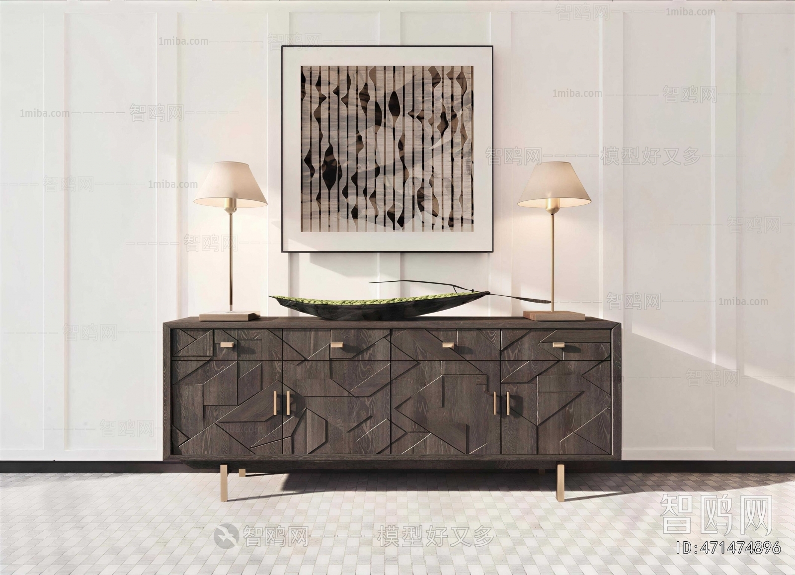 Wabi-sabi Style TV Cabinet