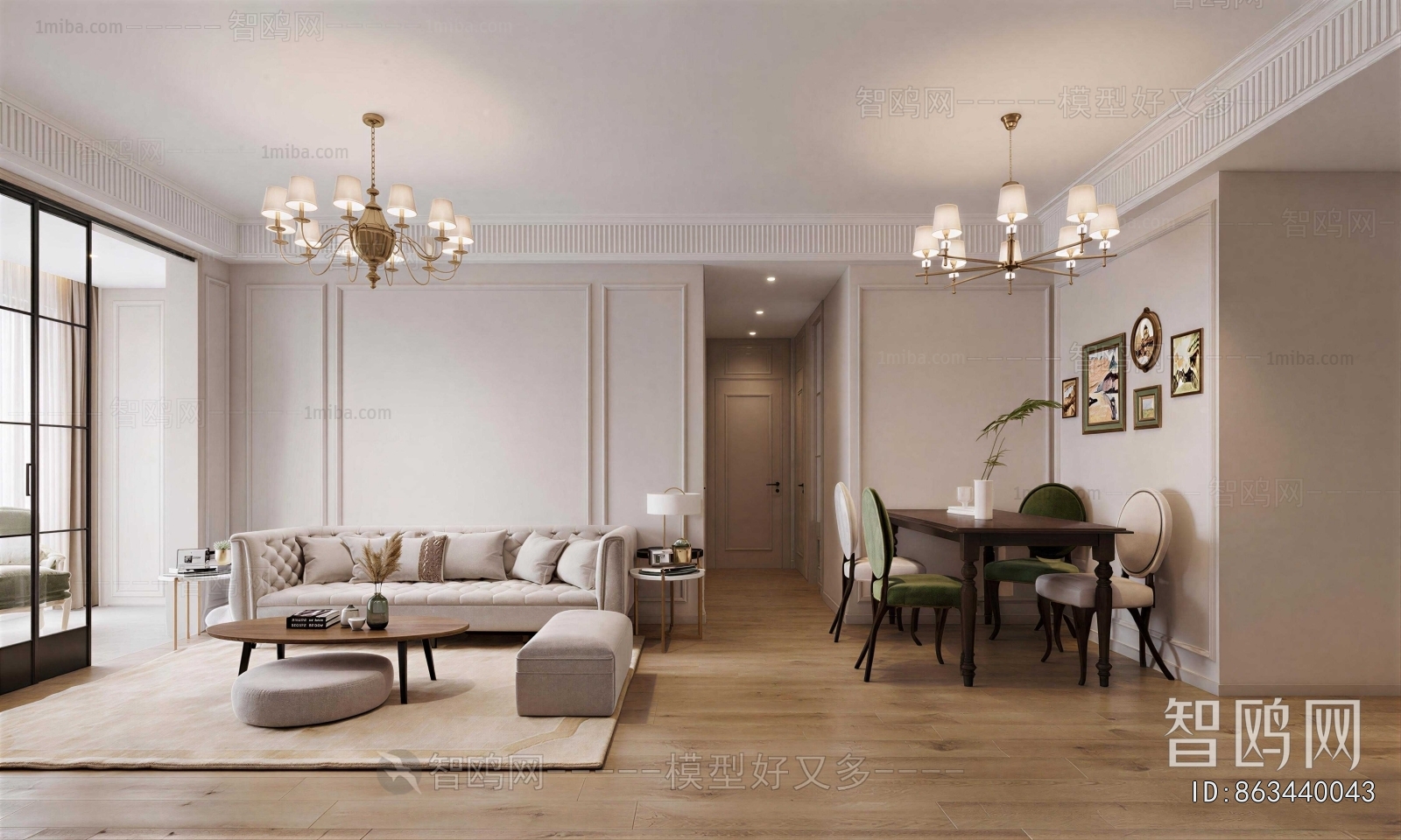 American Style A Living Room