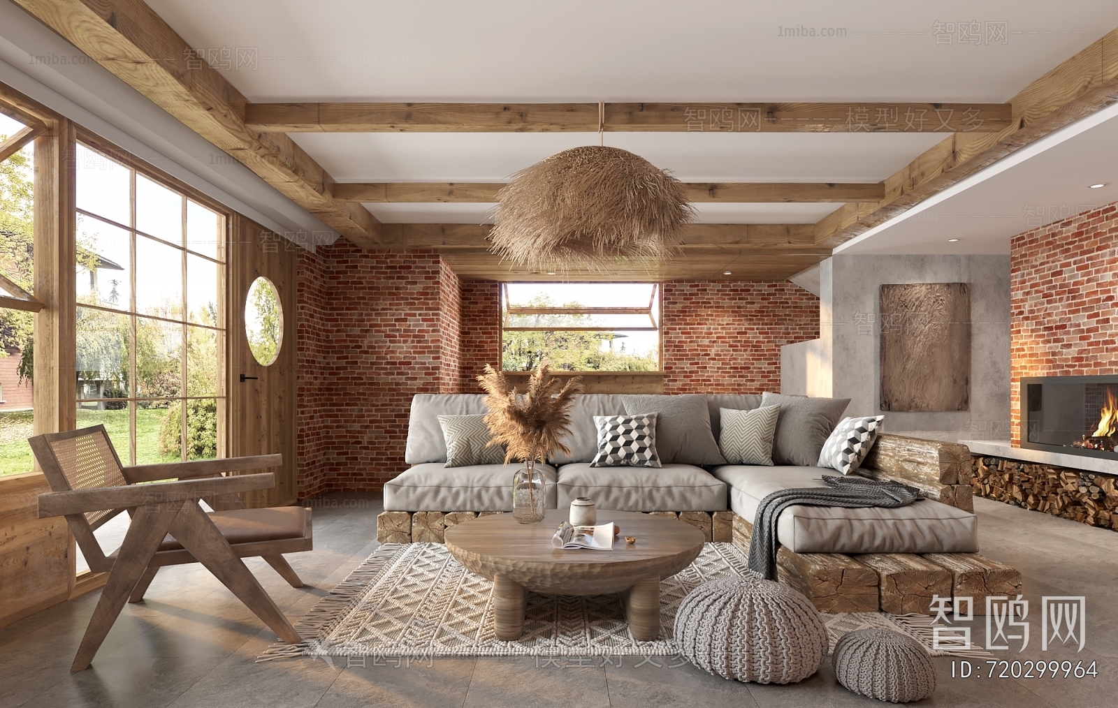 Wabi-sabi Style A Living Room