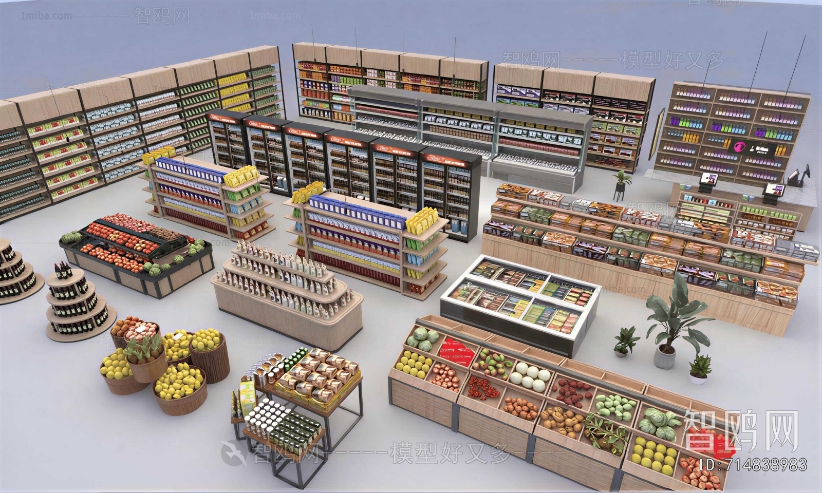 Modern Supermarket Shelf