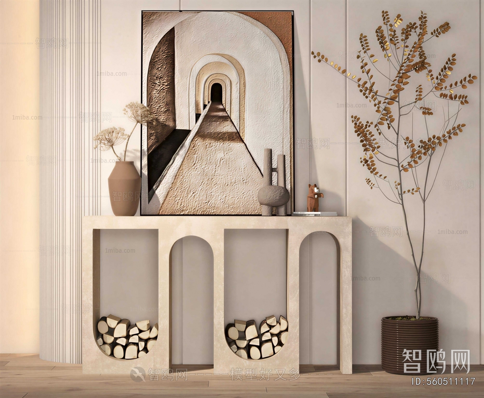 Wabi-sabi Style Console