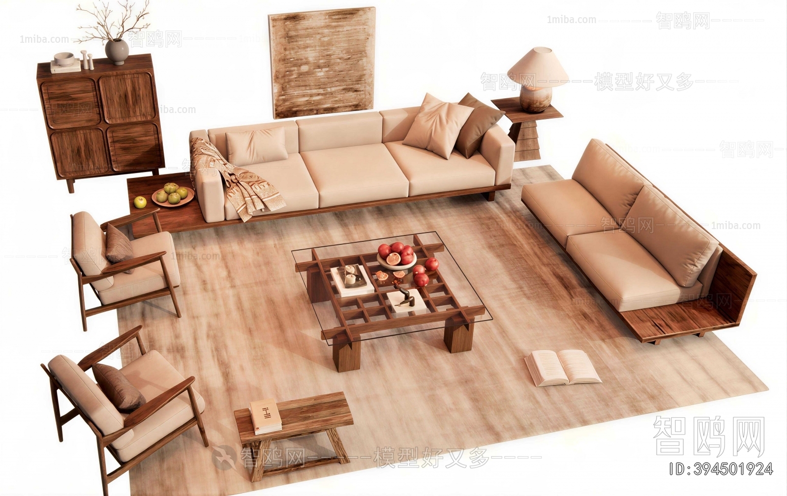 Wabi-sabi Style Sofa Combination
