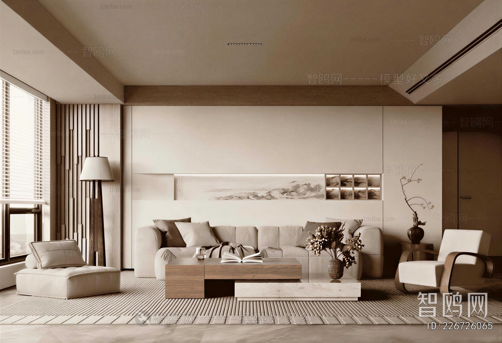 Wabi-sabi Style A Living Room